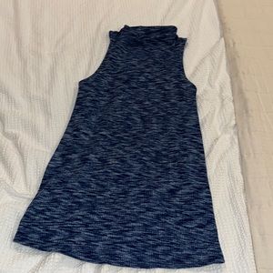 Urban Outfitters blue knit turtleneck sleeveless dress